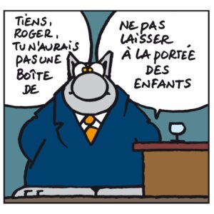 Philippe Geluck Instagram - Désolé, ce n'est pas encore dans ce dessin que vous apercevrez Roger.