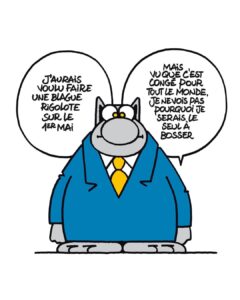 Philippe Geluck Instagram - Le 1er mai c'est congé pour tout le monde (ou presque!). #1mai #lechat #conge #geluck