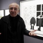 Philippe Geluck Instagram - Hommage à Pierre Soulage. Un tableau exposé lors de la BRAFA 2023 à Bruxelles. #soulage #geluck
