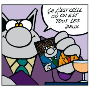 Philippe Geluck Instagram - Vous êtes nombreux à vous demandez à quoi ressemble Roger. Le Chat vous répond et vous montre enfin une photo du célèbre “barman inconnu”.