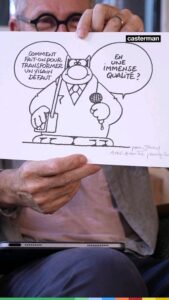 Philippe Geluck Instagram - La curiosité est-elle un vilain défaut ? 🤓 @lechatdegeluck a son mot à dire et son créateur ne va pas donner sa langue au chat 😜😺 . . . @casterman_bd #Epicurieux #Jamy #vulgarisation #culturegénérale #bandedessinée #BD #lechat