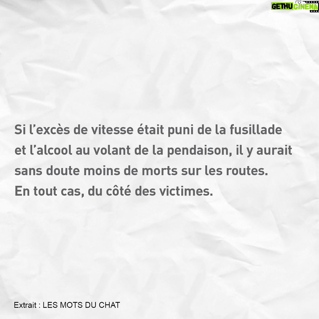Philippe Geluck Instagram - Extrait du livre Les Mots du Chat. Une citation du Chat au nom de tous les chats partis trop tôt !