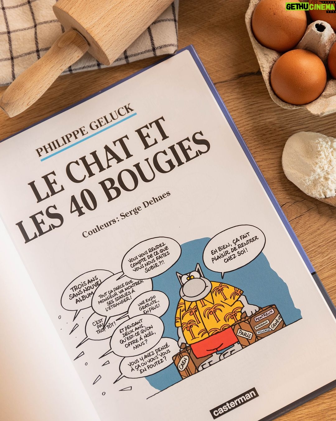 Philippe Geluck Instagram - Les Chat et les 40 bougies, la recette d’un cadeau de fin d’année réussi ! L’album est disponible sur la boutique en ligne du Chat et chez tous les sympathiques libraires.