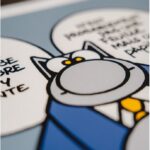 Philippe Geluck Instagram - « LA FEUILLE QUI TOMBE », une sérigraphie (50x40) originale et limitée à 400 exemplaires, à retrouver sur la boutique du Chat.