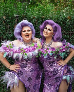 Pixie Polite Instagram - It’s a family affair! 🧚‍♂️ 
•
Amazing to get to shoot this look with my sister @woeaddams - She has supported me through thicc and thin, (mostly thicc tbh), and picked me up in moments when I’ve been at my lowest. Can’t wait for the world to see her slay one day 💜 
•
Very fortunate to have an incredible extended Drag Family. Go follow them, (except Tia & Victoria, cos you probably already do) 😂 
•
@woeaddams @ro.se314 @itspoppycock @thetinygent @tanyahydeofficial @seriahsis 
•
•
💇‍♀️ @wigsbyriley 
👗 @stitchesbyjay_ 
📸 🎨 @michelangelo.mp3 
💄 @boudica_the_queen 
•
•
#drag #draguk #dragraceuk #dragrace #rpdr #rpdruk #rupaul #rupaulsdragraceuk #pixiepolite #rupaulsdragrace #dragqueen #dragqueens #dragqueensofinstagram #instadrag #purple #fairy #pixie #tinkerbell #family #friends #sisters #nature #gay #gayuk #lgbtq #pride #wigs #wig #lacefrontal #makeup