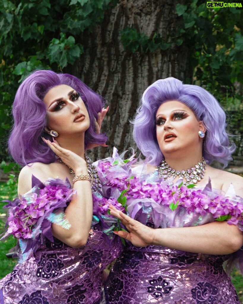 Pixie Polite Instagram - It’s a family affair! 🧚‍♂️ • Amazing to get to shoot this look with my sister @woeaddams - She has supported me through thicc and thin, (mostly thicc tbh), and picked me up in moments when I’ve been at my lowest. Can’t wait for the world to see her slay one day 💜 • Very fortunate to have an incredible extended Drag Family. Go follow them, (except Tia & Victoria, cos you probably already do) 😂 • @woeaddams @ro.se314 @itspoppycock @thetinygent @tanyahydeofficial @seriahsis • • 💇‍♀️ @wigsbyriley 👗 @stitchesbyjay_ 📸 🎨 @michelangelo.mp3 💄 @boudica_the_queen • • #drag #draguk #dragraceuk #dragrace #rpdr #rpdruk #rupaul #rupaulsdragraceuk #pixiepolite #rupaulsdragrace #dragqueen #dragqueens #dragqueensofinstagram #instadrag #purple #fairy #pixie #tinkerbell #family #friends #sisters #nature #gay #gayuk #lgbtq #pride #wigs #wig #lacefrontal #makeup