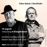 Plura Jonsson Instagram – Extrakonsert på Kungsholmen 18/8 #plura & #carla @at_kungsholmen