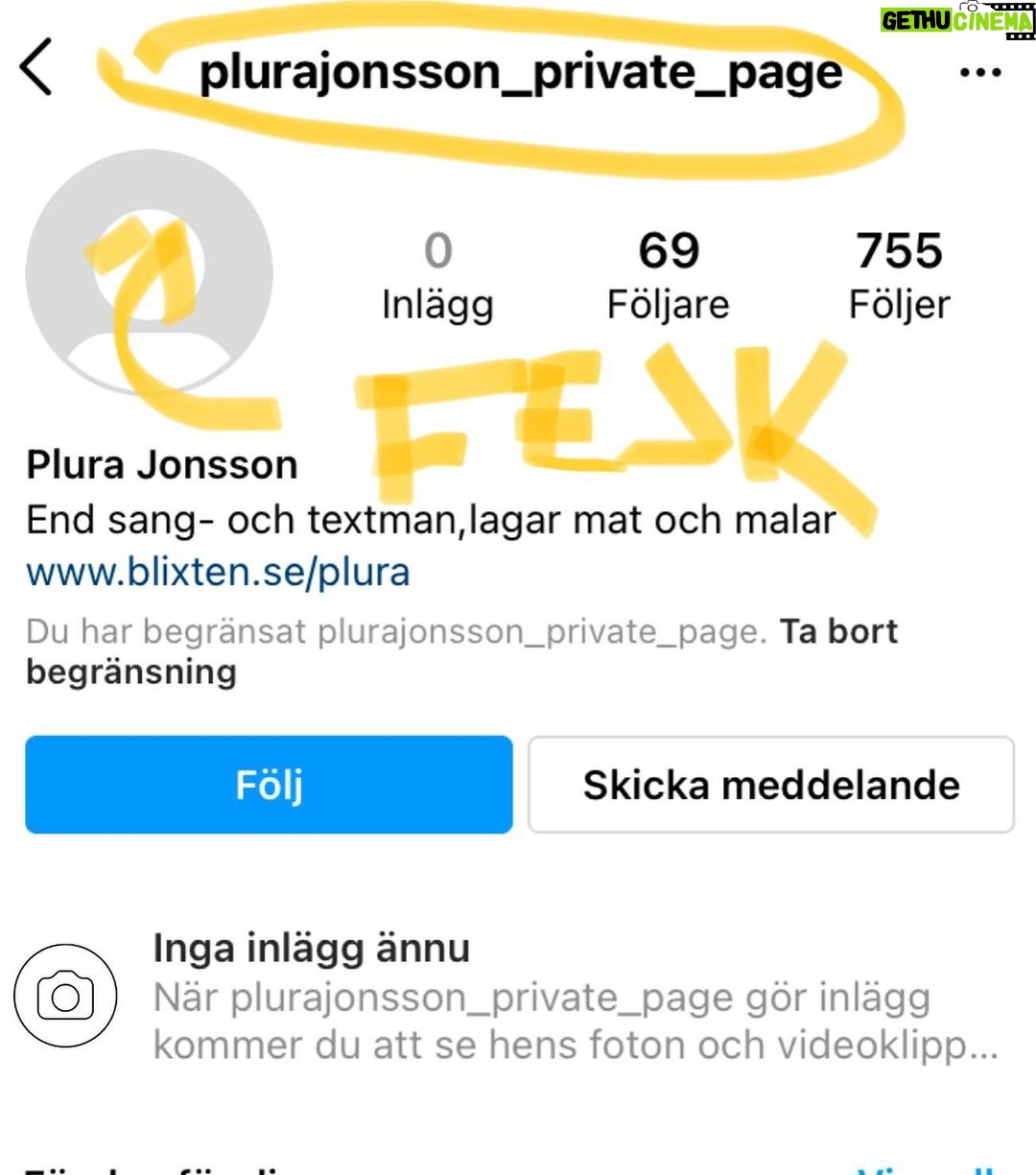 Plura Jonsson Instagram - Fler bedragare i farten, trist. Anmäl gärna
