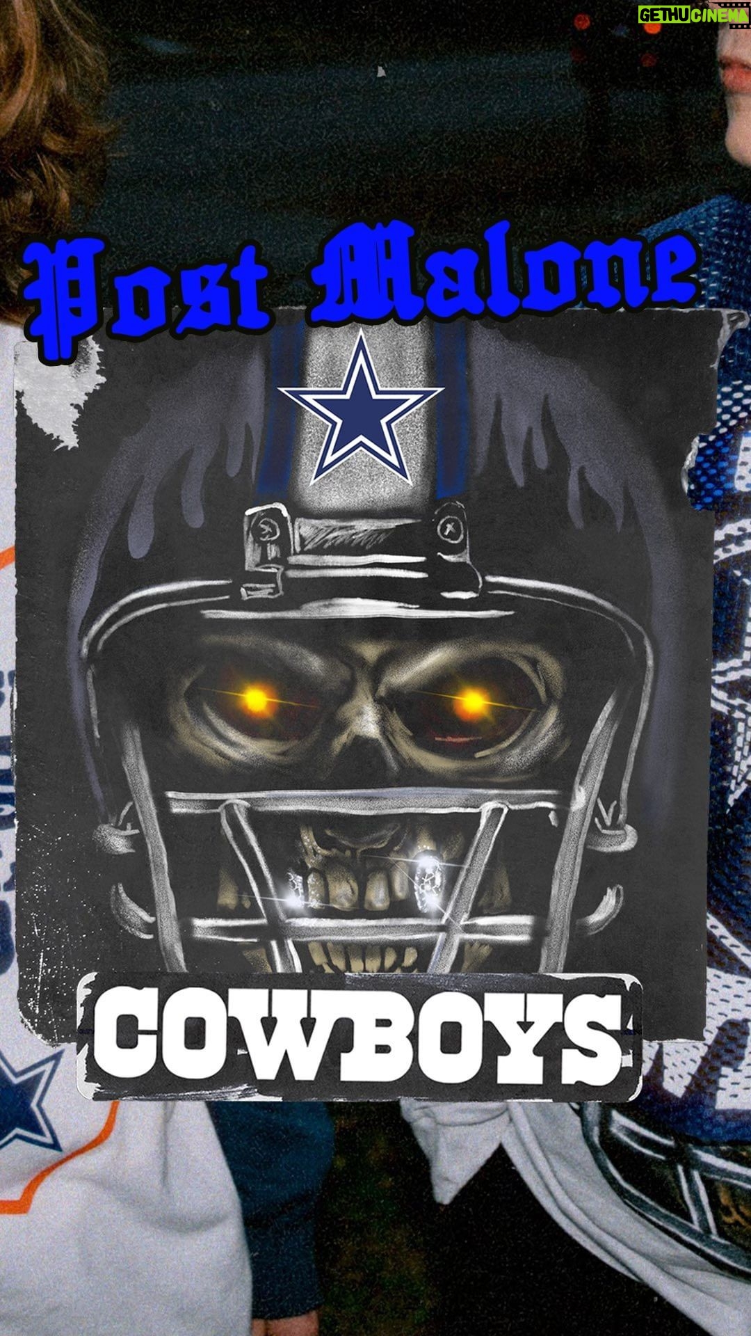 Post Malone Instagram - Thank you Cowboys fam! Thank you @cheatinsnakes @cowboysproshop @bigdallastailgate @raisingcanes! Our collection with the @dallascowboys is available for a limited time only and itโs almost gone. Shop it on @NTWRK! ๐ @dezbryant @michaelirvin88 @emmittsmith22