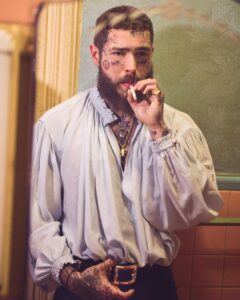 Post Malone Instagram - “I definitely was making a lot of soft songs and lullaby songs for my baby. There were a bunch of [times] I was sitting there like, “I’m going to write her a song,” says @postmalone of his latest album #Austin For the 28-year-old superstar, nothing quite changed his life like welcoming a daughter last year with his fiancée. Her influence is all over ‘Austin’ on tracks like the acoustic and orchestral opener “Don’t Understand,” an adult lullaby of sorts, and single “Overdrive,” on which he attests, “I’ll do anything to be cool to you.” Even the album’s visual drastically contrasts the darker, shadowy album covers of his past, matching Austin’s sunnier and stripped-down pop-rock sound. “I was like, ‘This is just a cool picture. It’s a hot fucking summer. It must be because now I’m a DILF.’” At the link in our bio, #PostMalone speaks on the life-altering joys of fatherhood for CR Muses🔗 CR Fashion Book Issue 23 Muses is available for preorder now Talent @postmalone Photography @ryanmcginleystudios Fashion @benperreira Founder & Editor-in-Chief @carineroitfeld CEO @vladimirrestoinroitfeld Makeup @glamrogers Hair @ken.snts Creative Consultant @e.mman Art Direction @guillaumelauruol Editorial Director @natalieshukur Interview @lyndseyhavens Casting @jilldemling Producer @alexeyg @agpnyc @rachelfiller Production Assistants @zanejchen @just_sasha_bro Fashion Market Editors @sirhc.chidi @lpandelachi Choreographer @mean.sophia Set Designer @megankiantos Lighting Designer @arielsadok Fashion Assistants @nattysobratty @avavanosdol @devinhentz #CRFashionBook