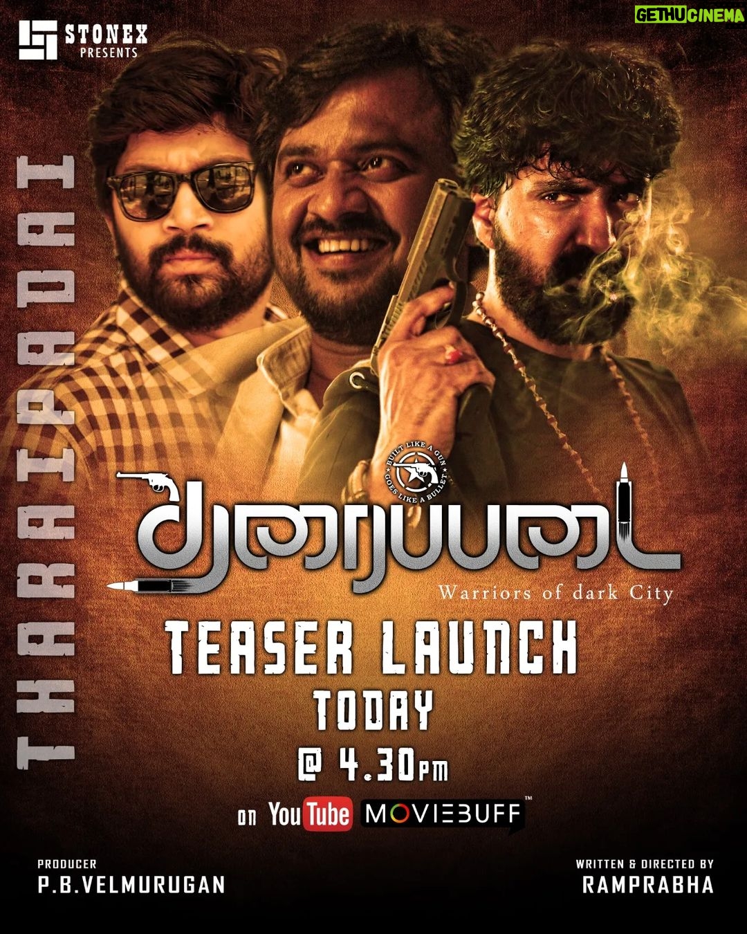 Prajin Padmanabhan Instagram - #Tharapadai# teaser launching today by 4.30pm @moviebuff.india 🧿🧿🧿💥