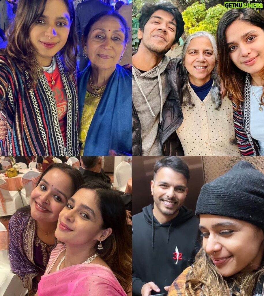 Pranati Rai Prakash Instagram - Life’s always like a movie! ♥️🤞Here’s the last week from Mum to Doon to Ggn and back. Have always treated this space with personal deets, however I’m told often now to keep it more professional, so trying…but meanwhile! Attended my school best friend’s wedding in Doon, got mehendi on my hands for the first time!! Dressed up in sari so many times only after the play when my costume was a sari; visited my favourite house where I’ve lived a thousand memories and probably the thoughts of being an actor began back in 2007…met so many of my lovely old friends and their parents 🤍 and a very old friend who reminded me of my ‘Commando’ days back when I was a complete tom boy! Two pictures from the kathak class today and a picture with my friend’s absolutely beautiful dogggo before I left. And dinner with papa day before! All this and can’t believe it’s just been a week. 👻💕🤍 Roller coaster of events and emotions!