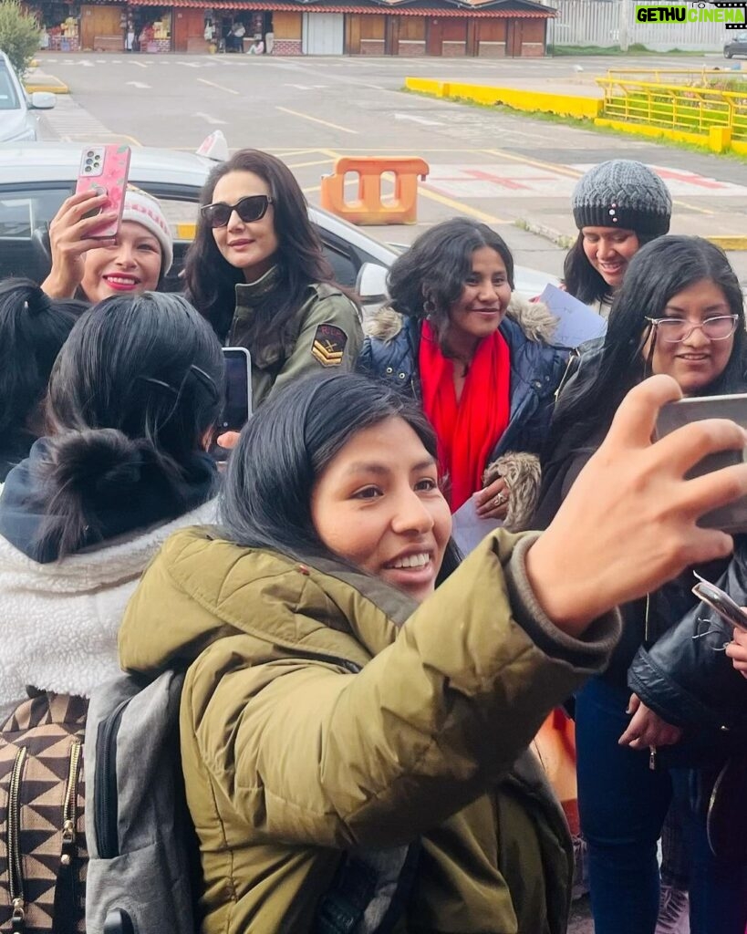 Preity Zinta Instagram - Thank you 🙏 so much to all you wonderful people that came to see me at the Airport in Cusco & Lima. I’m so sorry I could not meet all of you as I had to board the plane and was getting late. Hopefully will see you some other time. A big thank you 🙏 to the airport authorities & the security at Lima Airport for taking such good care of me. I’m extremely grateful to each one of you. Muchas Gracias to everyone in Peru for being so wonderful & amazing to me. I leave with so many amazing memories and cannot wait to come back soon❤️😍❤️love you all ! #AmazingPeru #Pztravel #Gratitude #Ting