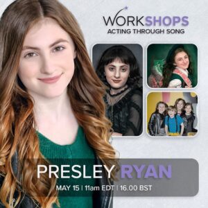Presley Ryan Instagram - Hey, hey, three words. FREE. WORKSHOP. GIVEAWAY. I’m giving away a free slot for my @broadwayplus workshop this month! 
To win: 
- like this post 
- go follow @broadwayplus 
- extra ✨ entires for story shares + every friend you tag who follows @broadwayplus 
Winner announced on Broadway Plus’ story the day before class! 🥰