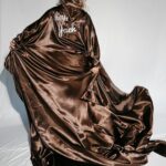 Priscilla Block Instagram – Creating these red carpet looks was so much fun. I wanted to mimic different scenes from the “Hey, Jack” video. Did y’all put two and two together? The brown look was the silk sheets from the bed and the safety look was pulled from the warning shirt and the vest hanging in the bathroom!