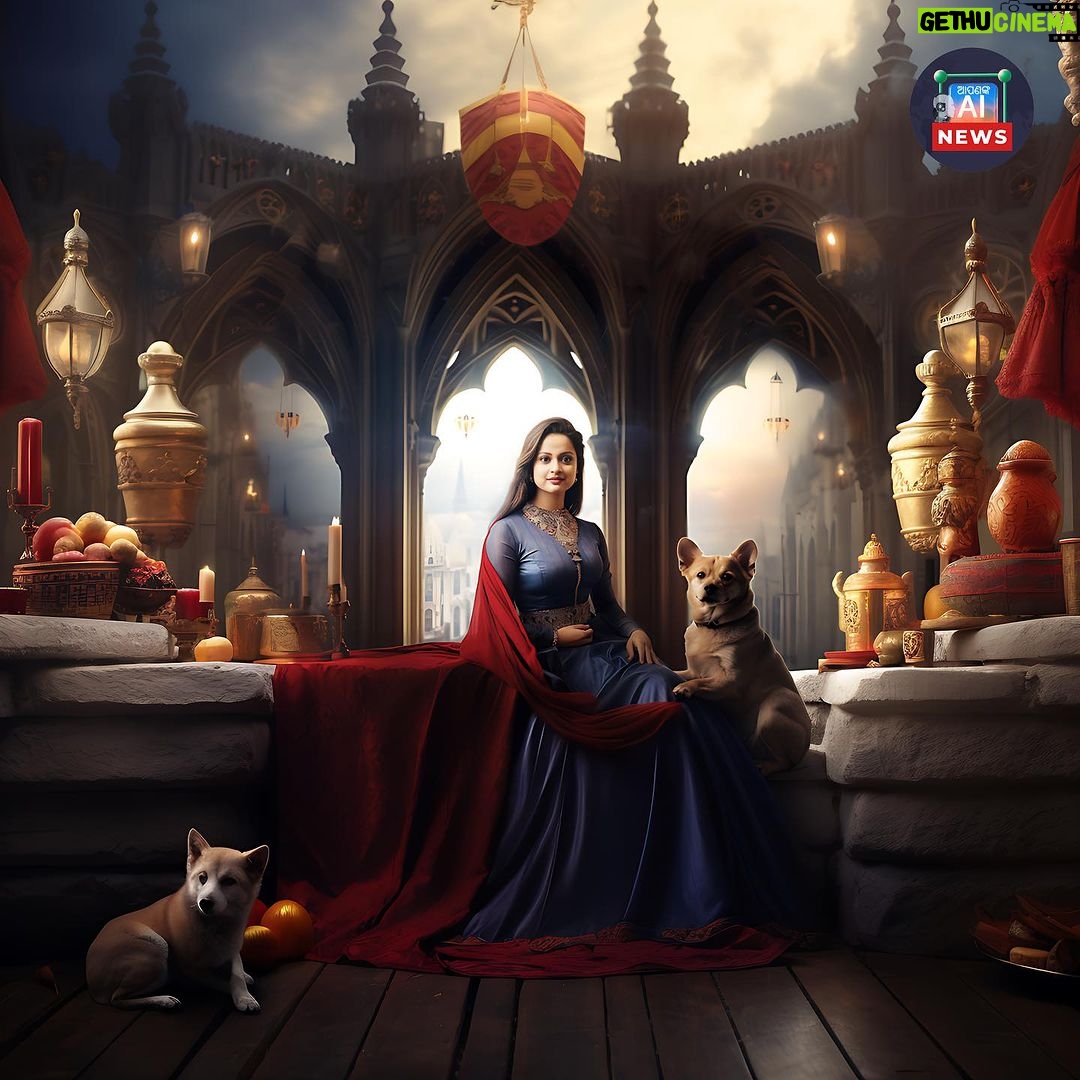 Priya Choudhury Instagram - The Dreamgirl @priyachoudhuryofficial 💕Embracing the enchantment of royalty in a magical palace, where every corner echoes the grace of a queen. 👑🏰 Meet my loyal companion, my four-legged friend, because a royal heart beats in harmony with the love for animals. 🐾✨ . . #RoyaltyAndCompanionship #PetLove #QueenVibes . . Edited by @apankaainews @ranjanow__ 🌸 Bhubaneswar - Smart City