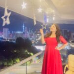 Priyanka Nalkari Instagram – #mybalcony #starlights #christmasdecor #favsymbol #star #cutegirlinreddress #evening #view #malaysia #kl #insta #instagood #instadaily #instafashion #instagram