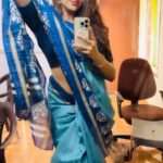 Pujita Ponnada Instagram - Living life in sarees these days 💙 #pujitaponnada #shootdiaries #tamilmovie Chennai, India