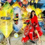 Pupul Bhuyan Instagram - Hoi An ancient city with its colourful charm . I’m just scooting around 🛵 . . . . . #pupulbhuyan #hoian #vietnam #traveller #travelogger #globetrotter #influencer Hoi An Ancient City