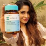 Purneima Day Instagram - Say goodbye to dandruff and hello to healthy hair growth with HK Vitals Biotin with Neem. This powerful supplement combines the natural benefits of biotin, essential for healthy hair, skin, and nails, with the anti-dandruff properties of neem. Neem is a powerful herb that has been used for centuries in Ayurvedic medicine to treat a variety of ailments, including dandruff. Its active compounds azadirachtin and nimbidin work together to combat dandruff and microbes, while Bhringraj and neem hydrate the scalp, promoting healthy hair growth. With HK Vitals Biotin with Neem, you get a complete solution to promote healthy hair growth and a dandruff-free scalp. Visit www.hkvitals.com today and nourish your hair from the inside out! You can also use my code PURNEIMA to get an additional 10% off!