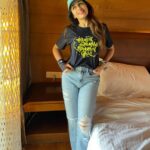 Purneima Day Instagram - नक्की हं ! 🫠 Can't be more RoMaNtic than this 😌 . Thanks @hastalikhit for this lovely tee 🫶 . Specialised calligraphy t-shirts available @hastalikhit ✨️ . Location - Burmese Chalet @aambyvalleycity ♥️ . #tee #tshirt #lonavala #aambyvalley #ambyvalley #city #photooftheday #purniemaadey Aamby Valley City, Lonavla