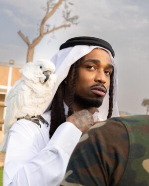 Quavo Instagram - If I’m in the jungle and ain’t got a coat 🧥 I bet I come out wit a mink! 

📷 @afterdark.digital