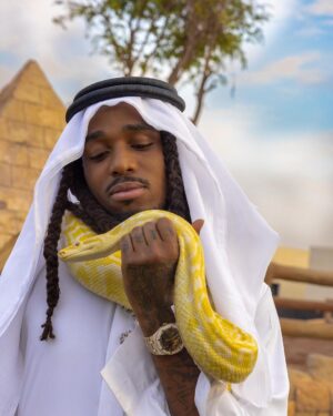 Quavo Instagram - If I’m in the jungle and ain’t got a coat 🧥 I bet I come out wit a mink! 

📷 @afterdark.digital