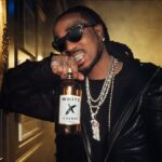 Quavo Instagram - Taking cognac to a new level with White X Pop bottles like a Huncho and always remember ❎ Marks the Spot! #WhiteXcognac #Whitexcognacpartner #ad21+