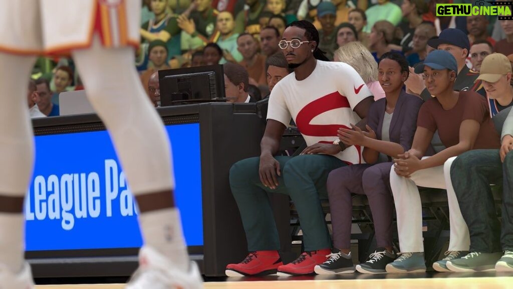 Quavo Instagram - @nba2k @ronnie2k got huncho In the game court side also opening night of @nba Season Honors HIP HOP 50th the Ice Way!