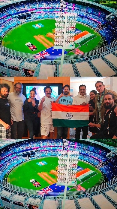R. Sarathkumar Instagram - Cheering for the team "INDIA" in our own desi swag style #cheers #cricketlover #cricketfans #cricketsemifinal2023 #cricketworldcup #cricketmerijaan #cricketsemifinal #cheersindia #weloveindia #jaihind #jaihind #teluguactors