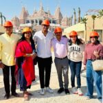 R. Sarathkumar Instagram - The visit to Abu Dhabi Mandir with my wife and family was a divine experience and having the opportunity to laying a brick in the monumental symbol of trust was the gift of la Providence. The Mandir is the creation of trust and harmony between two great leaders, Hon PM @narendramodi and HH @MohamedBinZayed. The mesmerizing mandir creates a vibration of harmony and peace, the need of the hour across the globe. I take this opportunity to congratulate Brahmvihari Ji @baps who is spearheading the project. It’s truly a renaissance of indian heritage and culture. This monumental and historic @AbuDhabiMandir will be dedicated to the world on February 14th by both the leaders @narendramodi @MohamedBinZayed @AmitShah @AbuDhabiMandir @sajeevbjp
