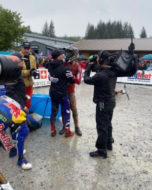 Rachel Atherton Instagram - Just after I cased the jump & my shoulder went AWOL 🤮

The emotions of racing are just RIDICULOUS!! 
From the lowest lows when I hurt my shoulder
somehow with a lot of treatment & physio I was able to put a race run down & im SO STOKED to finish  p 8 !! 
To the highest highs of World Champ for @charlie_hatton1 🌈

To race at Fort William again for world champs was the dream & I was so devastated when I thought I was out, but Gee was adamant I had to at least give myself the opportunity for race day, by completing a 2nd practice run & starting my QUALIES run, 

When I dropped in for QUALIES the plan was to pull over straight away but when I actually ignored the pain for a bit it felt sort of not too bad & I was like, “oh my god, I think I can carry on! “ 

When I made it thru the first rocks then the first rock drop where Nina crashed, I thought “If I can go off this drop & I’m ok, I can get down!! 

Anyway come race day, the more I seemed to use the muscles the better, LOTS of physio & taping but race day I was not convinced, it was still pretty sore & felt unstable, 

But I am SO pleased I pushed on & could manage a race run

 & THANK YOU EVERYONE WHO CHEERED it really makes a big difference when the going gets tough, the crowd help the racers so much ❤️❤️❤️

To see @charlie_hatton1 & @andreas.kolb66 go 1 & 2 in men was just MENTAL!! 

What a weekend!! 

🌈🖤 
@athertonbikes  @athertonracing #fortwilliam #uciworldchampionship #mtb #mtblife