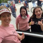 Rachel Atherton Instagram - Awww my gawwwd!! it’s So sick having my own T shirts & seeing you guys wearing them already here at Fort William 😊🥰🤪 Massive thanks to @dora_rgb for the design I love it ❤️🖤 Carve your Own Path 👌