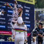 Rachel Atherton Instagram - Adrenaline!! I am here for you!! 😂😂 Back to Back wins for @athertonbikes 🔥😮‍💨 The moment your teammate wins the Elite Mens World Cup on your own named bike brand 🤯🤩😂😂 When @andreas.kolb66 won in Leogang, I was buzzing my tits off!! I went pretty mental, I felt so wired I just wanted to fight someone 😂😂 it felt INCREDIBLE thinking back to the team at home @athertonbikes how god damn hard they have worked the last 4 years… incredible team, incredible bike & there’s still more to come for @athertonbikes ❤️❤️😜 Come see the bikes at Fort William & grab some merch 💪🔥 @nathhughesphoto