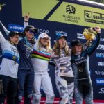 Rachel Atherton Instagram - Adrenaline!! I am here for you!! 😂😂 Back to Back wins for @athertonbikes 🔥😮‍💨 The moment your teammate wins the Elite Mens World Cup on your own named bike brand 🤯🤩😂😂 When @andreas.kolb66 won in Leogang, I was buzzing my tits off!! I went pretty mental, I felt so wired I just wanted to fight someone 😂😂 it felt INCREDIBLE thinking back to the team at home @athertonbikes how god damn hard they have worked the last 4 years… incredible team, incredible bike & there’s still more to come for @athertonbikes ❤️❤️😜 Come see the bikes at Fort William & grab some merch 💪🔥 @nathhughesphoto