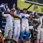 Rachel Atherton Instagram - Adrenaline!! I am here for you!! 😂😂 Back to Back wins for @athertonbikes 🔥😮‍💨 The moment your teammate wins the Elite Mens World Cup on your own named bike brand 🤯🤩😂😂 When @andreas.kolb66 won in Leogang, I was buzzing my tits off!! I went pretty mental, I felt so wired I just wanted to fight someone 😂😂 it felt INCREDIBLE thinking back to the team at home @athertonbikes how god damn hard they have worked the last 4 years… incredible team, incredible bike & there’s still more to come for @athertonbikes ❤️❤️😜 Come see the bikes at Fort William & grab some merch 💪🔥 @nathhughesphoto