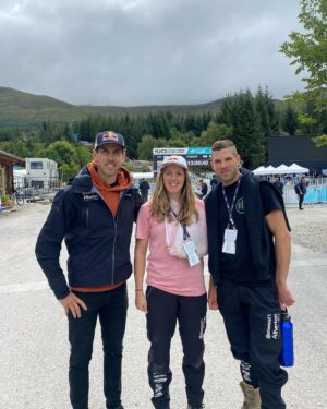 Rachel Atherton Instagram - 😣 I dislocated my shoulder in my first run this morning 😫😳 I came short on one of the middle jumps at the bottom: I cleared the first few, even cleared the big one and thought “oh sweet” so I just tucked and didn’t pedal and cased the next one, I love a good pencil 😬 and as my front wheel slapped down the force just must’ve gone to my dodgy shoulder wrong & it popped out the bottom, 

I didn’t even crash I just felt the pain & rolled the next jump thinking OH MY GOD my shoulder , 
then jumped off my bike swearing & trying to get it back in, my fingers went into the socket so I knew It was out 

exactly same as last time here in 2017, I thought NOT AGAIN as I stood on my hand and pulled like fuck to try to relocate it, i felt it move back but it still felt awful so I didn’t know if it was in or not, 
Pissed off I didn’t have my @gopro on yet to film it again 😮‍💨😂

then @nina.hoff96 was there and she helped pull,  but we think it was back in place by then 😣😣😣
Thanks so much Nina ❤️love ya.hope your head is ok 😳

Gutted doesn’t come close. So Devastated. 
So Pissed off. 
It’s Too painful to really consider trying to ride but maybe there will be a miracle overnight 🥷😮‍💨 @gee_atherton thinks I’ll be fine!!!! 

I walked down with the medics & saw my brothers who’d come to find me, I hadn’t even seen them yet at this race & I was already injured 😣sorry bros ❤️ 

After many many tears of frustration I can smile again. 

This sport is so addictive but the injuries make you question everything. Your whole life choices come into question! 

I can’t seem to find a peaceful way thru this life, the things i love also seem to bring the most pain & suffering but without them I feel lost. 
Who knows.

Got my new T shirts tho & I love em, hope you like them & want to wear them! I’ll show you tomorrow 🥰