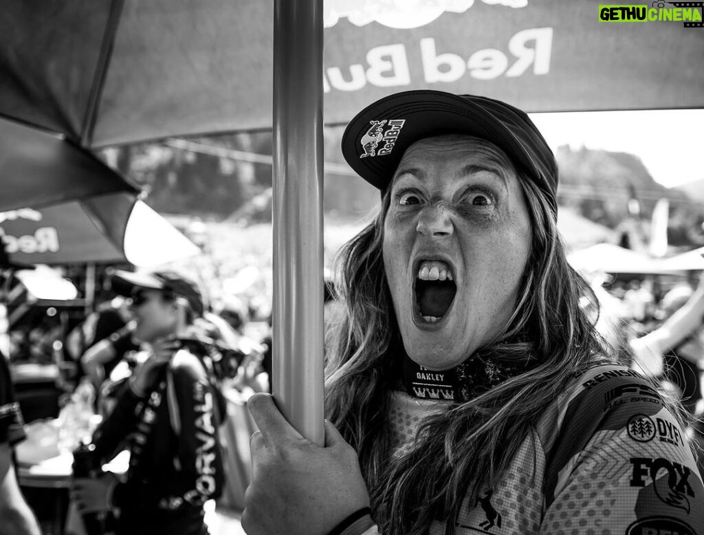 Rachel Atherton Instagram - Adrenaline!! I am here for you!! 😂😂 Back to Back wins for @athertonbikes 🔥😮‍💨 The moment your teammate wins the Elite Mens World Cup on your own named bike brand 🤯🤩😂😂 When @andreas.kolb66 won in Leogang, I was buzzing my tits off!! I went pretty mental, I felt so wired I just wanted to fight someone 😂😂 it felt INCREDIBLE thinking back to the team at home @athertonbikes how god damn hard they have worked the last 4 years… incredible team, incredible bike & there’s still more to come for @athertonbikes ❤️❤️😜 Come see the bikes at Fort William & grab some merch 💪🔥 @nathhughesphoto