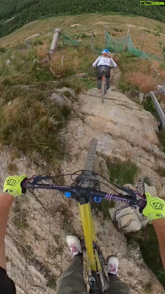 Rachel Atherton Instagram - TRIPLE BLCK!!🏴‍☠️ Haha took @brendog1 for his first run down “Slab Track” & I haven’t ridden it for a year, wow it’s gotten way gnarlier!! 😂😮‍💨👌👌 @dan_atherton what a place you’ve built 😘😘 @dyfibikepark @gopro #gopromax It’s always Such a sick say when the homies from the south come north! @damien_tutton @lauriearthur @lewis_ranger 🏴‍☠️