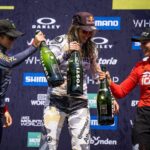 Rachel Atherton Instagram - 🤯40th World Cup win baby! What the actual heck!!!! Feels so surreal, it just won’t sink in, it feels like a dream! ⭐️❤️⭐️❤️⭐️❤️ Such a Massive team effort to make this race, let alone to win! Thanks to everyone for helping me @athertonracing @ mum @alanmilway @athertonbikes @conti_mtb @redbull #mumsrule #40 #ucimtbworldcup @nathhughesphoto photos
