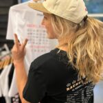Rachel Atherton Instagram - My T- Shirt re-stock 🥰🥺😝You guys seemed to Love them at Fort William which was so rad ❤️ 40 wins Band Style // or 40 crowns Adult & kids ❤️ we’ve finally ordered more sizes & you can find them on the @athertonbikes website under “Gear” Link in bio ✌️ @dora_rgb helped design these and I love them ❤️ Felt weird to make a T shirt blowing my own trumpet but then I just thought, YOLO 😂 Thanks so much Dora, for creating the crown 👑 vibe so perfectly ❤️👑❤️🌈 If you order now they should be with you before CRIMBO / Christmas ❤️ Carve your own path.