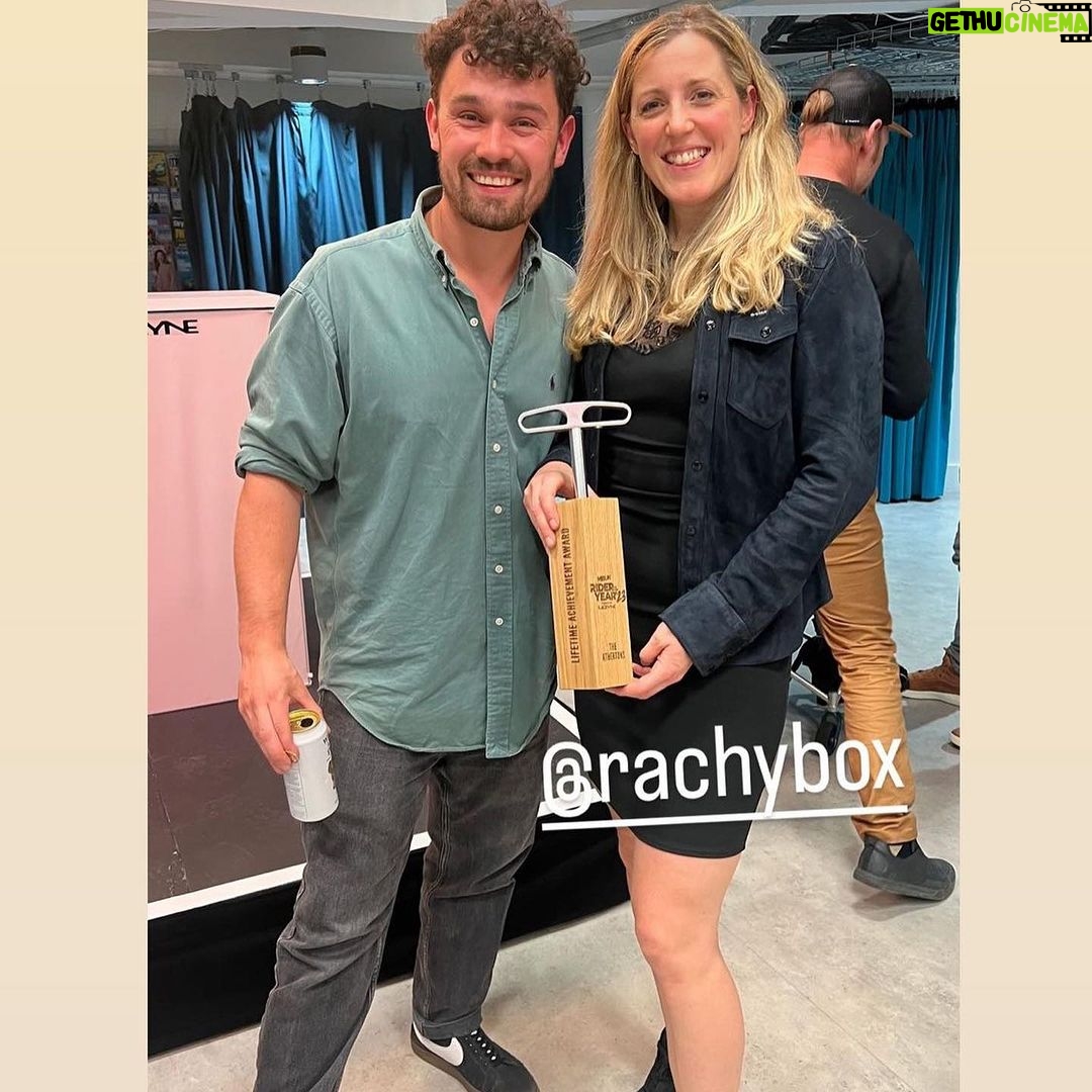 Rachel Atherton Instagram - We won MBUK Lifetime Acheivement as “The Athertons” @dan_atherton @gee_atherton ❤️🥰 such an honour to win, amongst some great company ❤️ We were asked what our “highlight” of the year was & I couldn’t choose just one! It’s been a ridiculous year for @athertonbikes winning our first Elite Mens World Cup with @andreas.kolb66 & then @charlie_hatton1 becoming world champion 🌈 these 2 things felt more special than any race I’ve won in the last few years let me tell you that!! 🤯🥳 & being @dyfibikepark every weekend just meeting you guys & chatting & lapping , it’s so rad to see this side of our sport after so many years racing, to connect with you all on a different level, it’s such a honour. we always just want to keep pushing & we are just beyond stoked that we have gotten to have long careers racing bikes but that we still get to share the love of mountain biking with all you guys by having @athertonbikes & @dyfibikepark @athertonracing 🥇 🔥🍻🏴 we want to push boundaries & push this sport that has given us so much, But we always want to do things that felt right & natural…. Thanks for supporting us for the last 20+ years, Sad @gee_atherton couldn’t be with us but our dad stepped in 😝 Love you gee, love you AFFY, love you mum & dad, but most of all I love Dan Brown 🥰😅 for believing in chasing dreams: Gill Harris, for chasing us to do the important things we couldn’t survive without, Tom LLOYD, all the staff @ atherton bikes, everyone on the race team & all the staff at dyfi bike park, LETS KEEP DOING THIS 🍻 My first real night out since I was pregnant, the 3 day hangover was worth it 😂😂😝😎 @mbukmagazine @oliverpaton pics