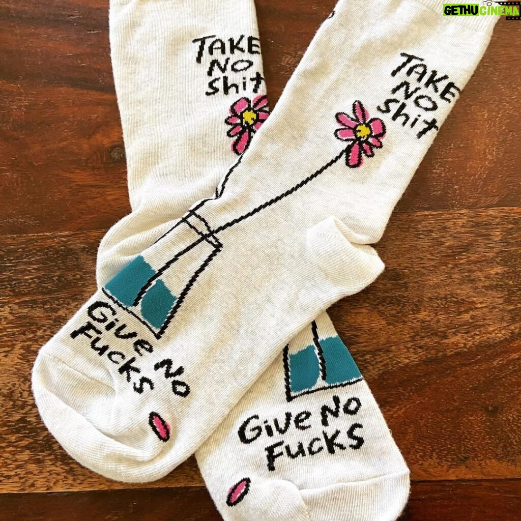 Rachel Nichols Instagram - I apologize for the profanities, but these are my new favorite socks. Thank you, @_debonice_ for this most precious gift!