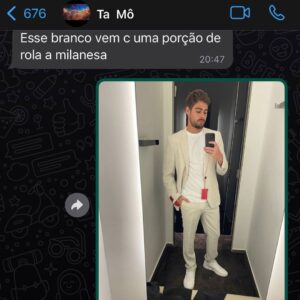 Rafael Vitti Instagram - Tava na dúvida e pedi ajuda pra Tata… não entendi se era pra levar o branco ou não. 🤔🤔