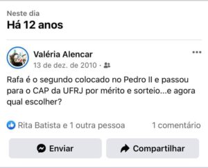 Rafael Vitti Instagram - Há 12 anos eu realizava o objetivo de estudar numa escola com ensino gratuito e de qualidade. Tenho maior orgulho desse feito. Me dediquei pra passar nos concursos, e até acabei gabaritando a prova de matemática, o que me rendeu o segundo lugar no processo seletivo pro colégio Pedro II. No final escolhi estudar no CAp UFRJ e lá fui muito feliz 🥹♥️ viva o ensino Público de qualidade!! Que resiste, apesar de tudo. ✊🏽