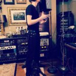 Raine Maida Instagram - Snapped a photo last night while @rowmaida was singing at the mic. Our dog Stella …if you look to the floor…is a music dog 💯. Something in the vibrations. Ro’s voice. His album is coming along . Songs are stunning. His lyrics . Piano playing etc….Covid does have its silver linings. Weaves through the heartache. The stress. The loss. Family time. discovering parts of us we didn’t know fully existed . creativity resurfacing after being disconnected for years. who knows where it ends but these moments get me/us through. An old friend used to tell me to always celebrate the little things . see more posts on feeds doing that these days. Appreciating each other a little more. Being present. in the moment. Thats living. Right? Los Angeles, California