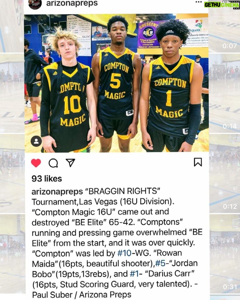 Raine Maida Instagram - @comptonmagic 16U went undefeated this weekend at Braggin Rights in Vegas. Those boys compete. Hard. Appreciate the whole Magic fam! Like no other in the game. #thejourneyisthedestination Las Vegas, Nevada