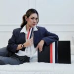 Raisa Andriana Instagram - Got the chance to give myself a reward with #GalaxyZFold5ThomBrowneEdition from @samsungindonesia The meticulous classic briefcase holds the Galaxy Z Fold5 and its accessories in black pebble leather or signature grosgrain colors. Absolutely enhances luxurious formal look. I also #JoinTheFlipSide & self-reward with the signature stripes on 12 September 2023, 19.00 WIB only at samsung.com/id #GalaxyxThomBrowne #GalaxyZFold5 #TeamGalaxy