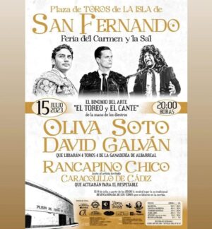 Rancapino Chico Instagram - Binomio del Arte "EL TOREO Y EL CANTE"
En la Isla de San Fernando.

Con muchas ganas!! ❤️🌲

#OlivaSoto
#DavidGalván
#rancapinochico
#caracolillodecadiz

Tlf de información: 605676266.