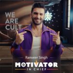 Ranveer Singh Instagram - Your ‘Motivator-in-Chief’ @cultfitofficial, reporting for duty! Kyunki fitness sirf teen cheezon se aati hai. Motivation 🤸 Motivation 🏋️ Motivation 🚴 #cultfit #getcultpass #BeBetterEveryday #MotivatorInChief